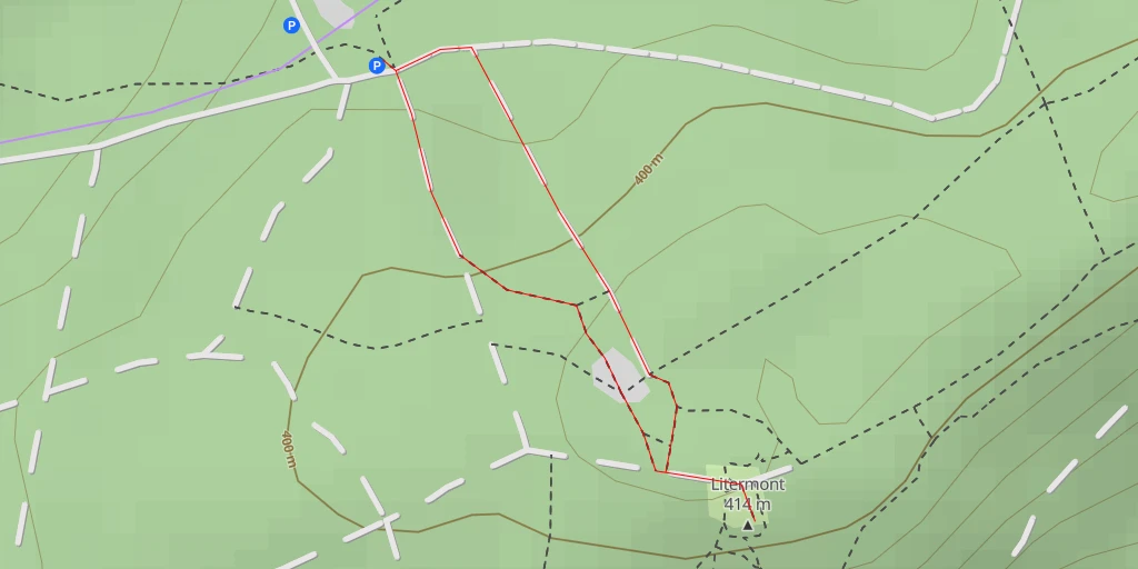 Map of the trail for Aussicht am Litermont