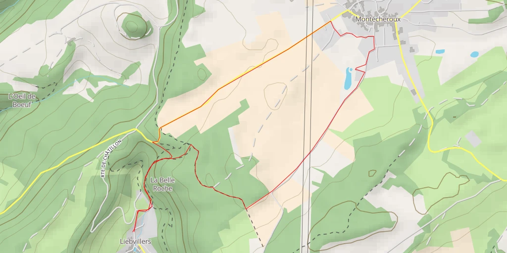 Map of the trail for Rue de la Pâle