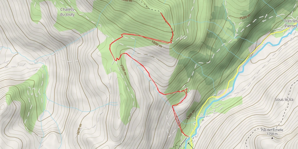 Map of the trail for Sur le Crac