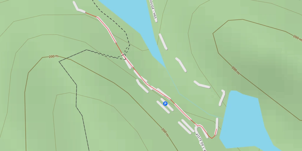 Map of the trail for Piste Puits Rouge - Piste Puits Rouge