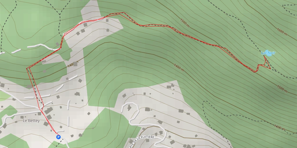 Map of the trail for Lac Noir