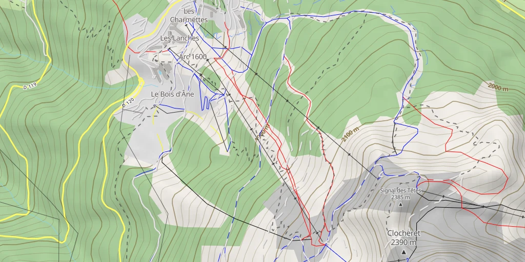 Map of the trail for Aire de décollage de Cachette