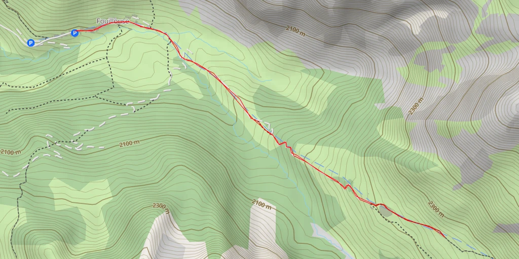 Map of the trail for Fort de Plate Lombarde - Chemin du Chambeyron