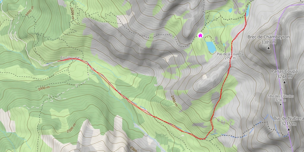 Map of the trail for Lac Long