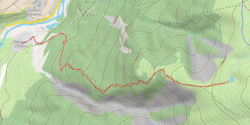 Map of the trail for Lac Martin