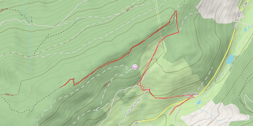 Map of the trail for Tête du Midi