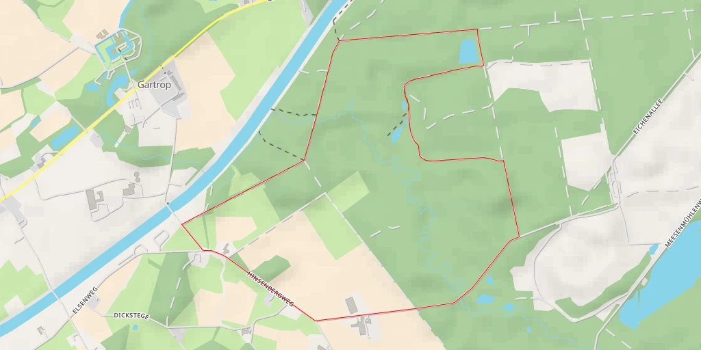 Map of the trail for Mühlenbergweg