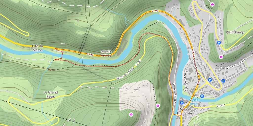 Map of the trail for D 437 - D 437