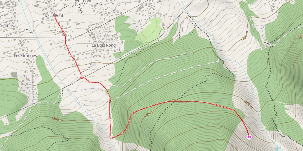 Map of the trail for Paravalanche de Taconnaz