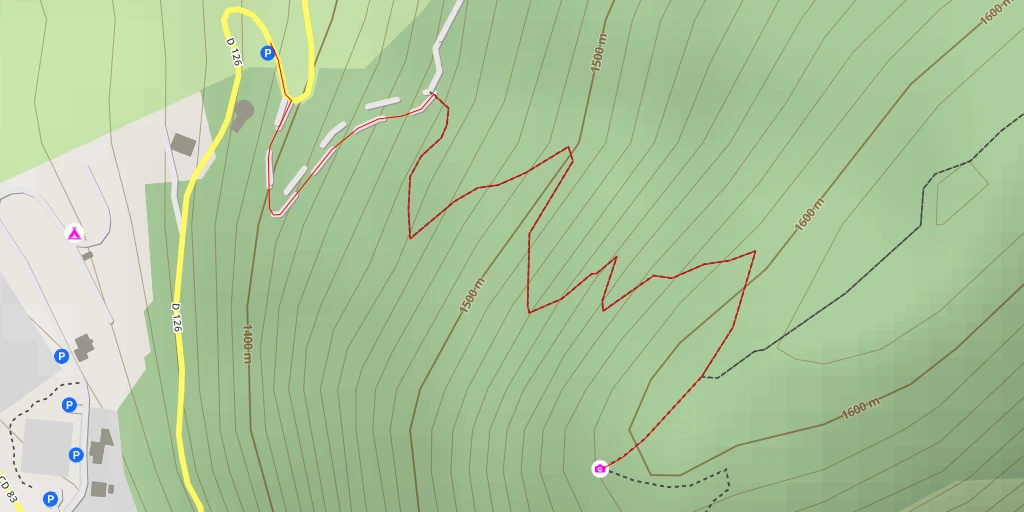 Map of the trail for Belvédère