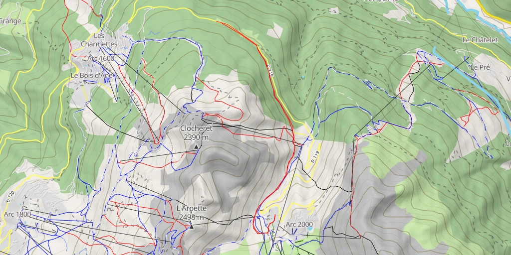 Map of the trail for Place du Manoir