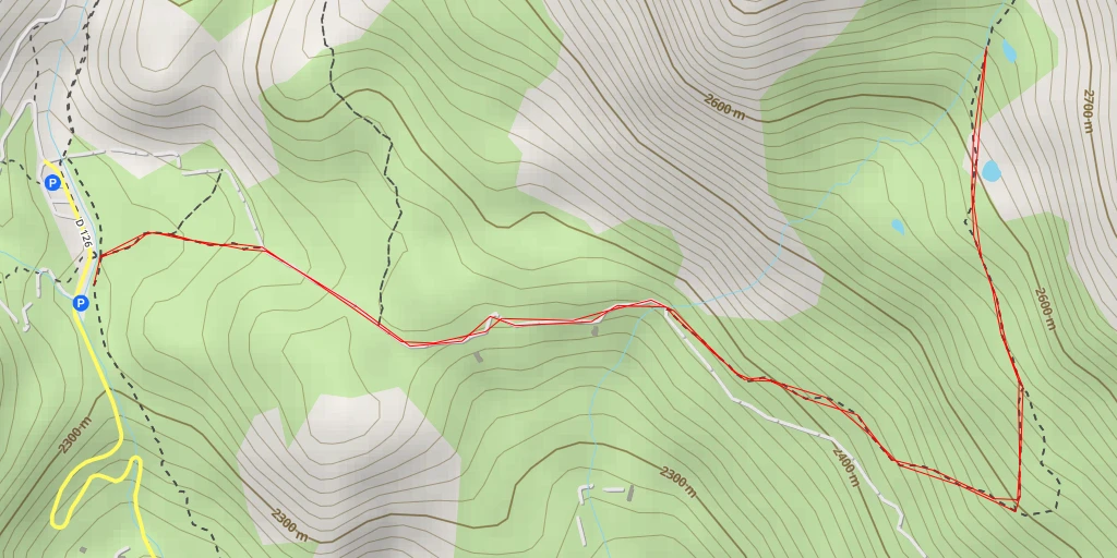 Map of the trail for Plan du Lac