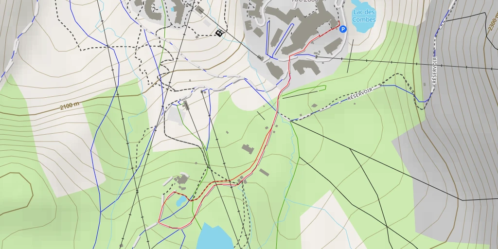 Map of the trail for L'Épicerie - Route des Chalets de l'Arc