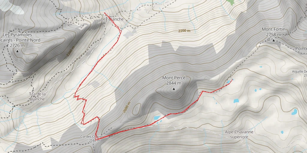 Carte de l'itinéraire :  Plan du Mont