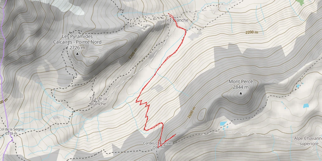 Carte de l'itinéraire :  Sentiero Di Cresta - Sentiero Di Cresta