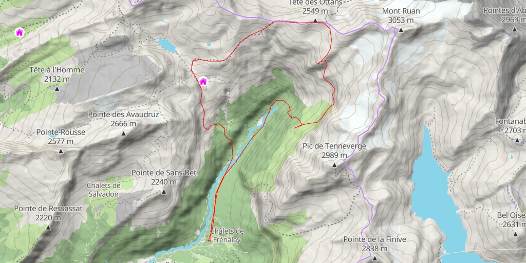 Map of the trail for Tour Saint Hubert Par le Pas au Fayard et le Lapi du Ruan