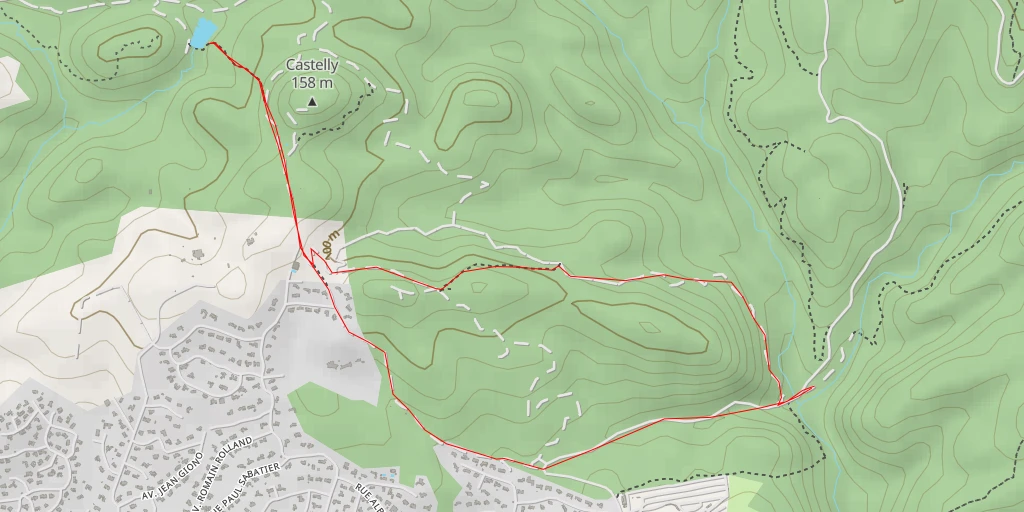 Map of the trail for Piste Castelli - Piste Castelli