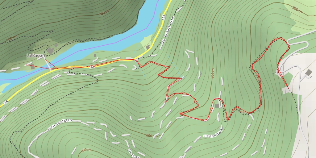 Map of the trail for La Roche Guillaume