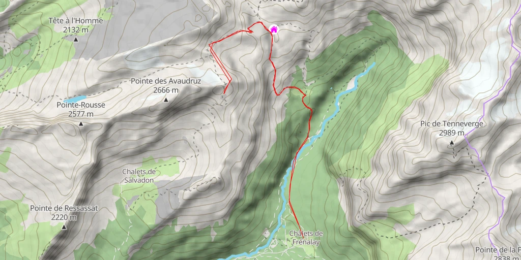 Carte de l'itinéraire :  La Boîte aux Lettres - Pas à l'Ours