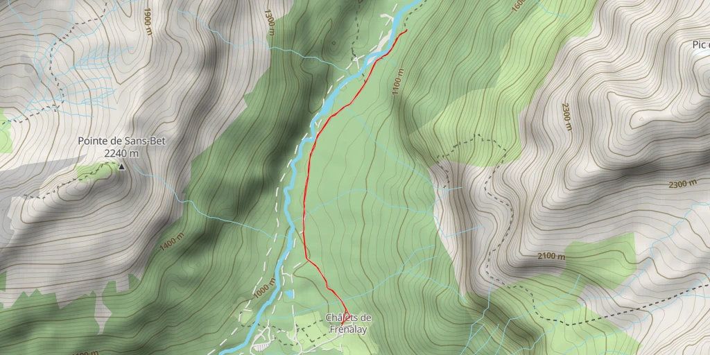 Carte de l'itinéraire :  Le Fond de la Combe