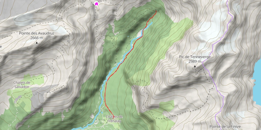 Carte de l'itinéraire :  Vue du bout du monde - Le Pas du Boret