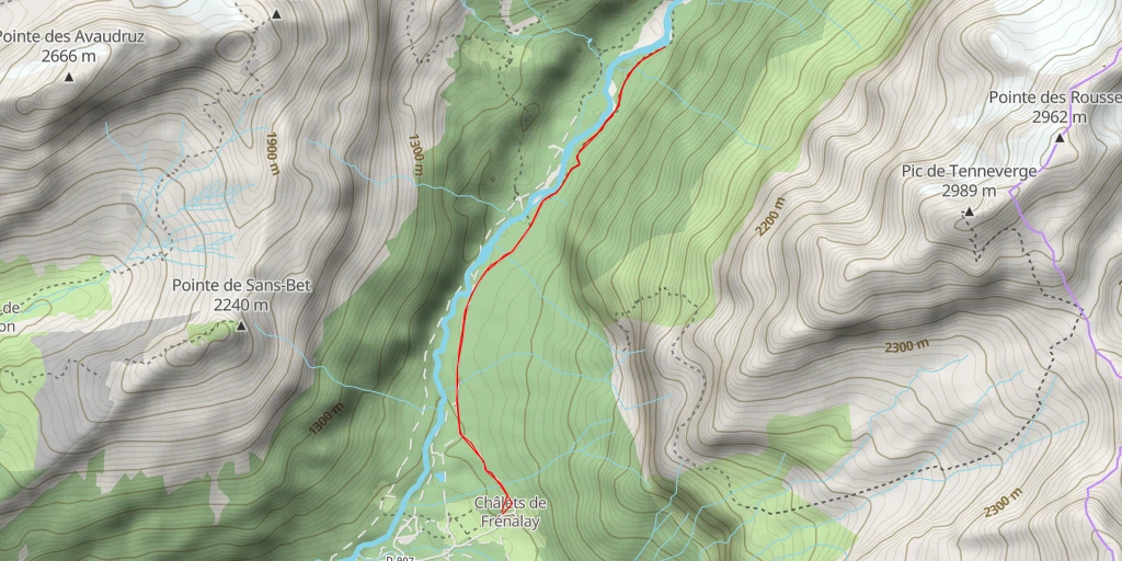 Map of the trail for Cascade du Liaret