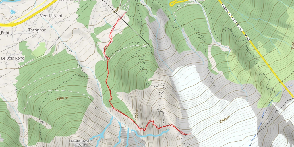 Map of the trail for Sans issue