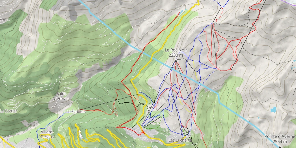 Map of the trail for Les Gouillons