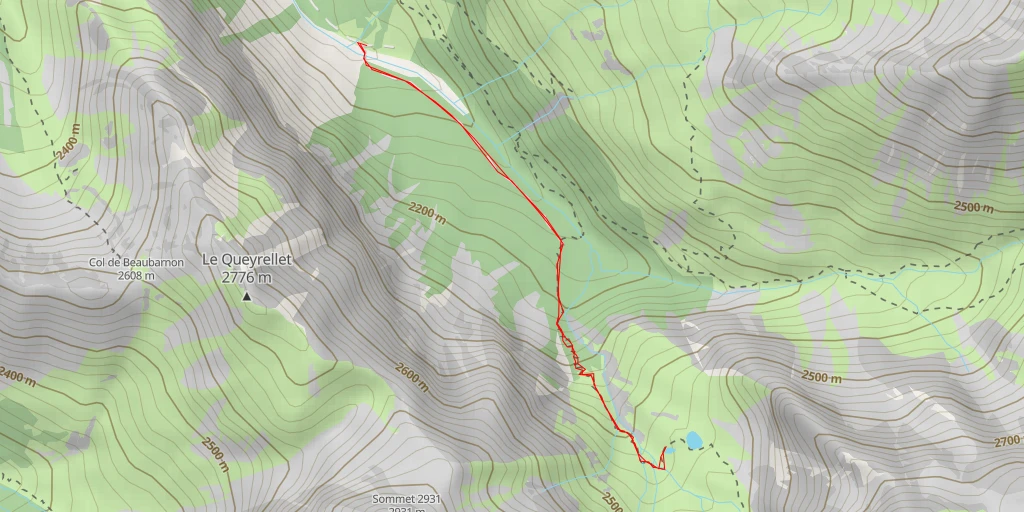 Map of the trail for Lac de Clausis - Route du vallon de Maurin