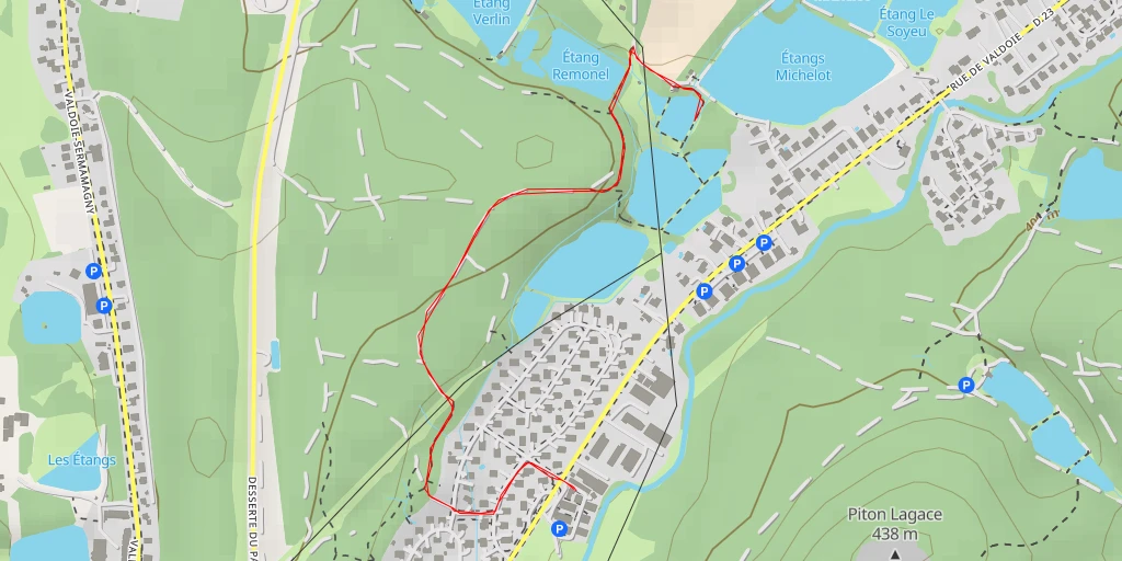 Map of the trail for Allée Jean Mermoz