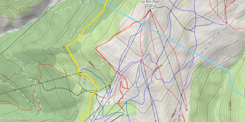 Map of the trail for Le Roc Noir