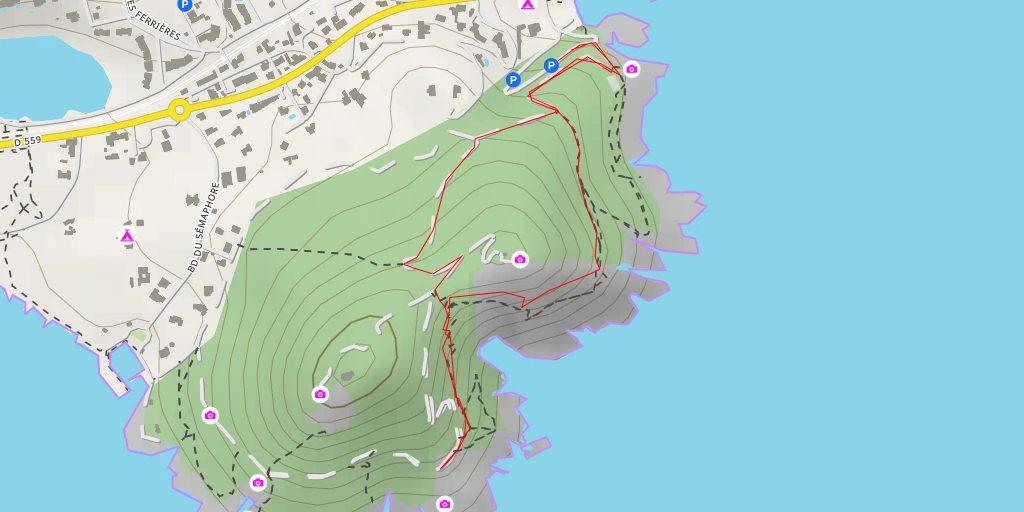 Map of the trail for Pointe du Dramont - Saint-Raphaël