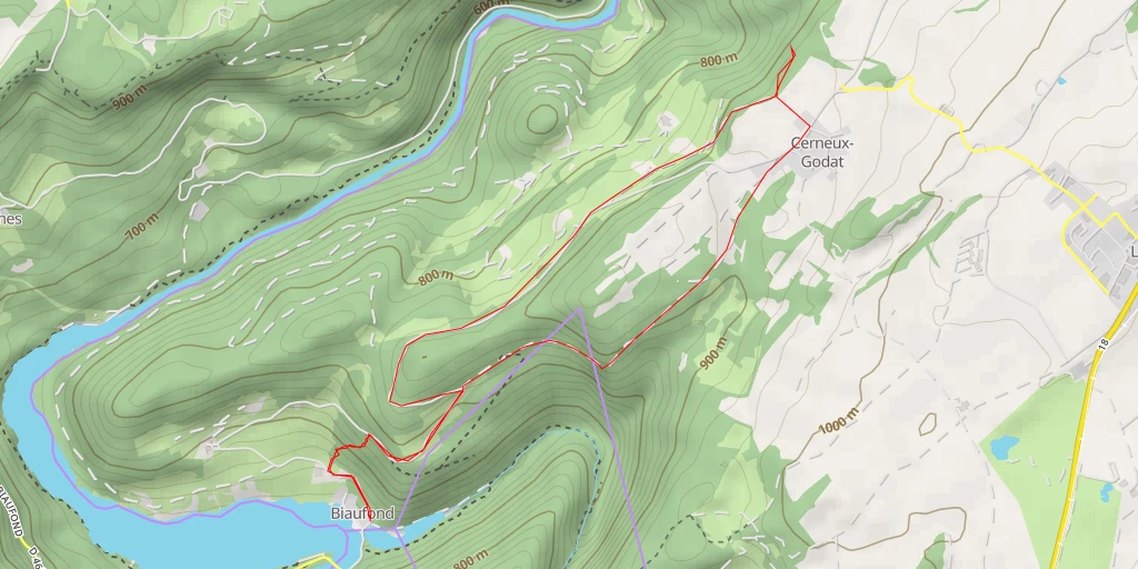 Carte de l'itinéraire :  Sous-les-Rangs