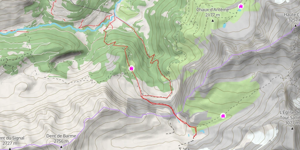 Map of the trail for Passerelle Belle-Étoile