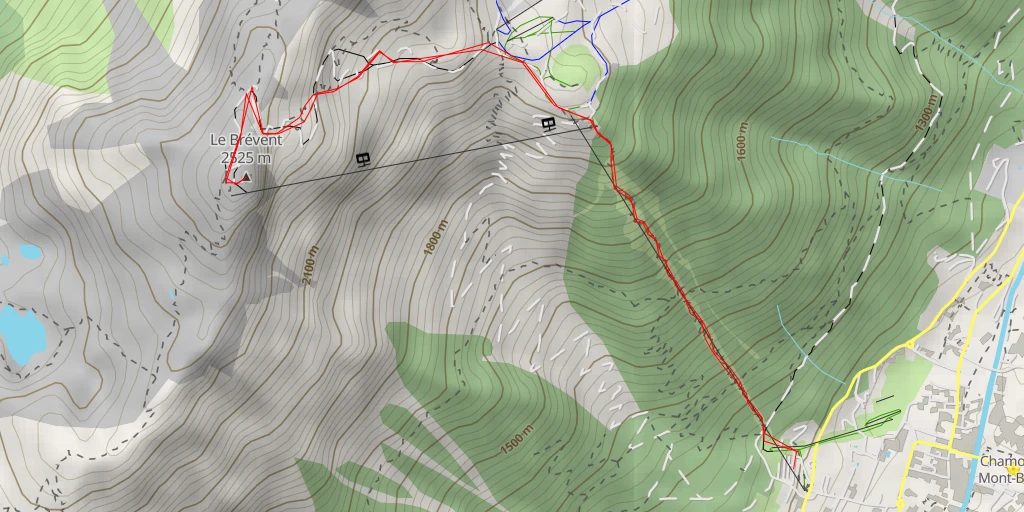 Map of the trail for Le Brévent