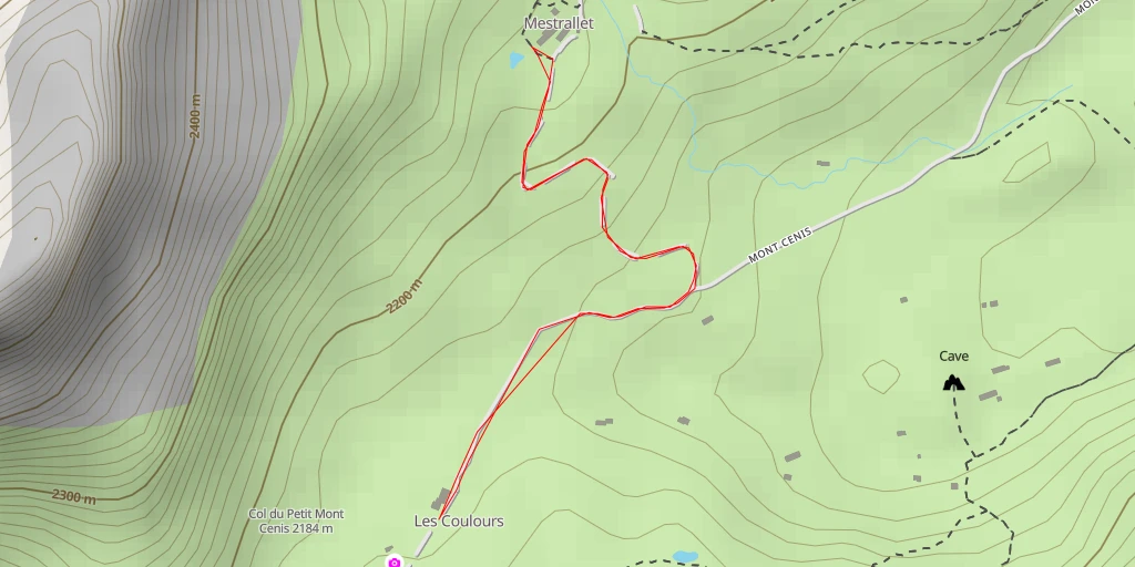 Map of the trail for Route du Petit Mont Cenis - Route du Petit Mont Cenis