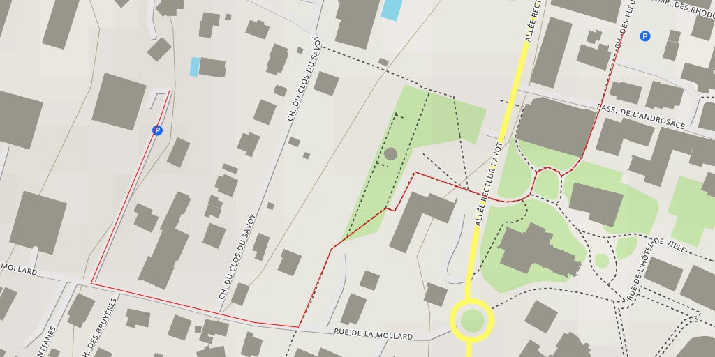 Map of the trail for Chemin des Soldanelles - Chemin des Soldanelles