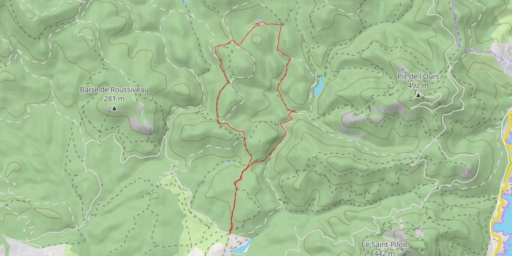 Carte de l'itinéraire :  Piste du Ravin du Mal Infernet - Piste du Ravin du Mal Infernet