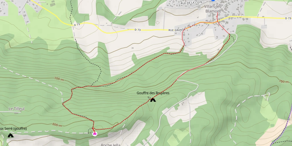 Map of the trail for Point de vue de la Roche Jella