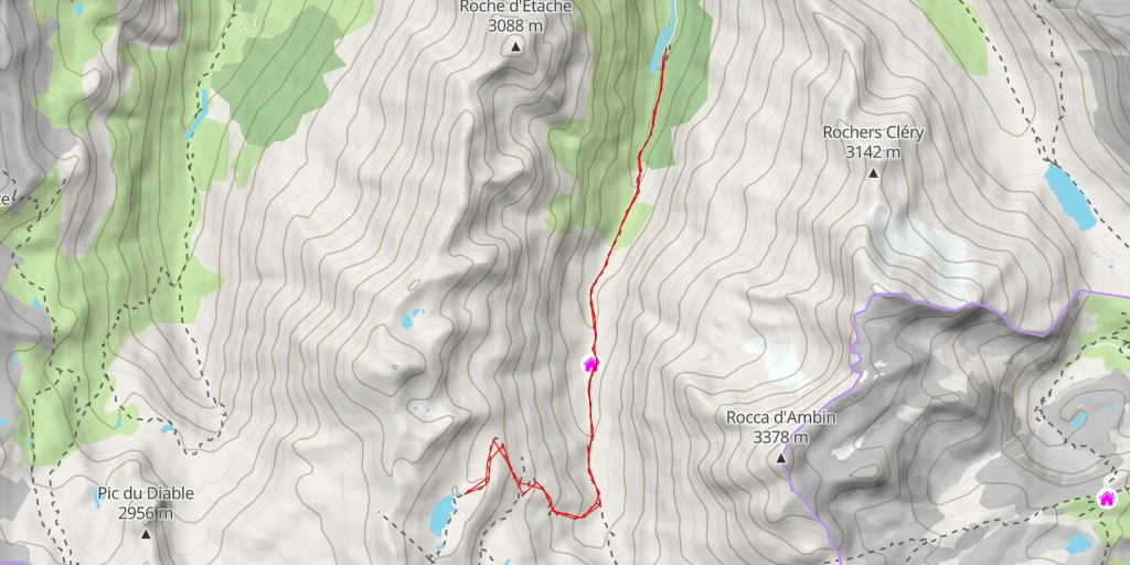 Map of the trail for vers pas de la coche - vers pas de la coche