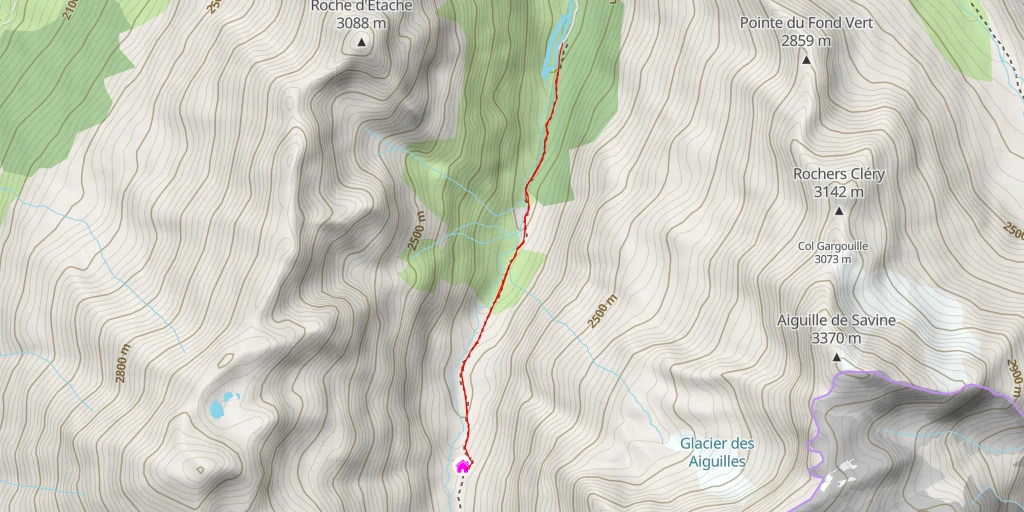 Map of the trail for Refuge d'Ambin