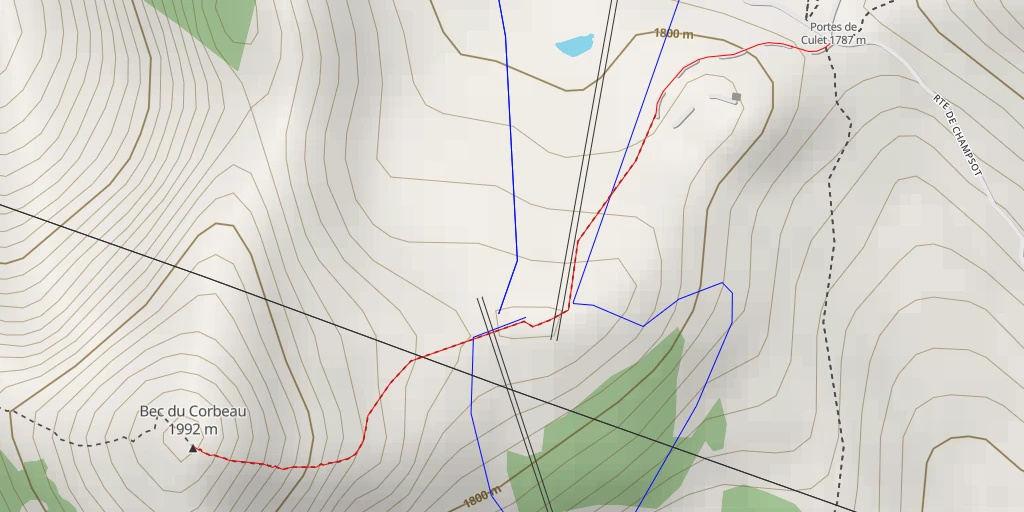 Map of the trail for Bec du Corbeau