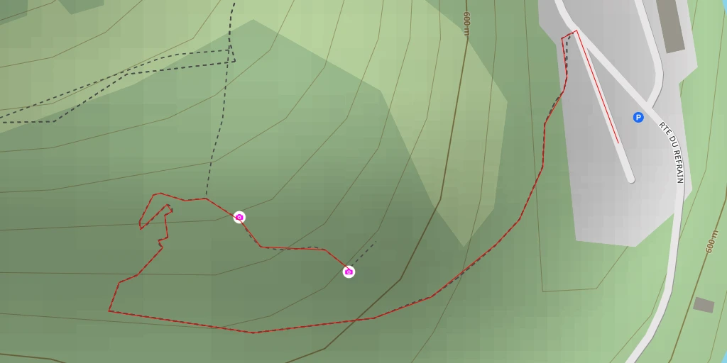 Carte de l'itinéraire :  Via Ferrata Les Échelles de la Mort