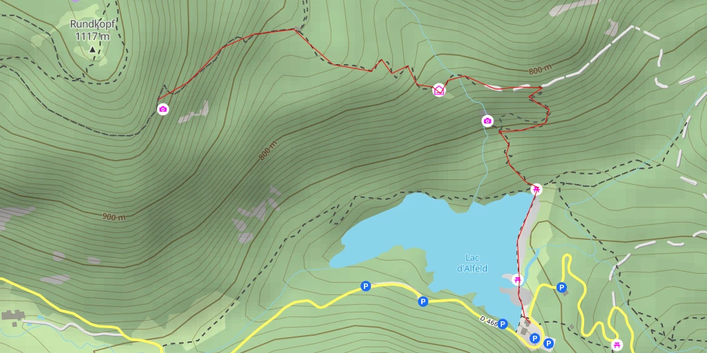 Map of the trail for Rundkopf