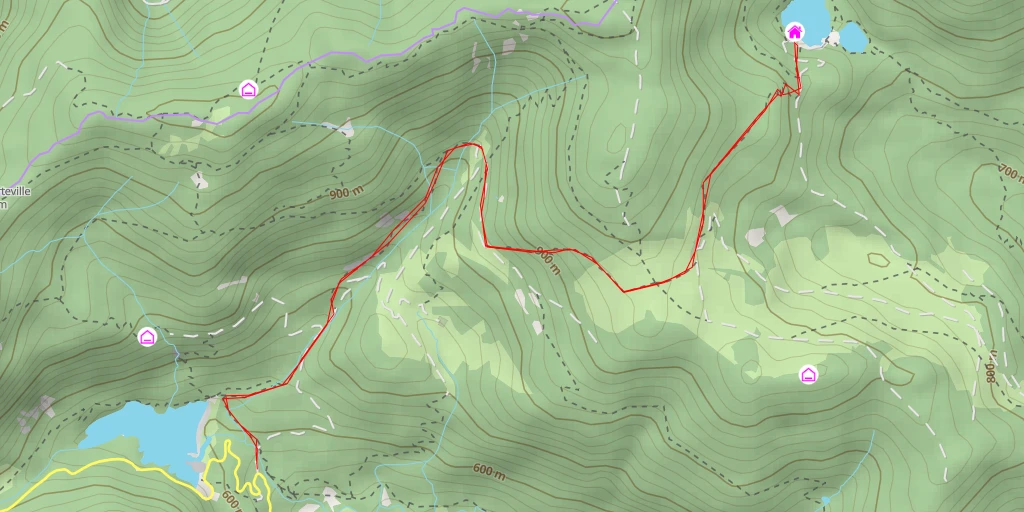 Carte de l'itinéraire :  Auberge du refuge du Neuweiher