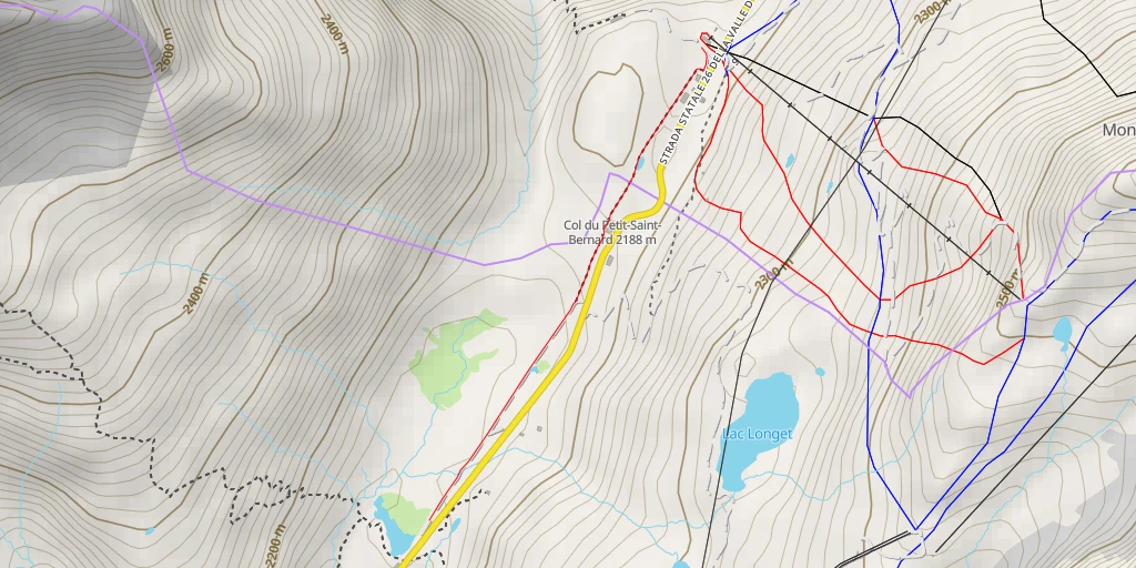 Map of the trail for Strada statale 26 della Valle d'Aosta