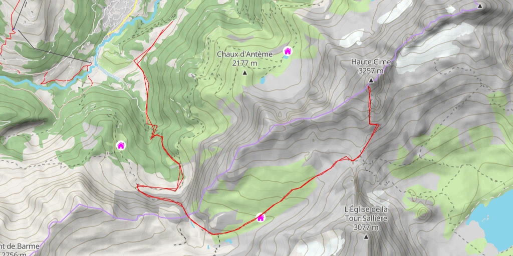 Map of the trail for Le Doigt