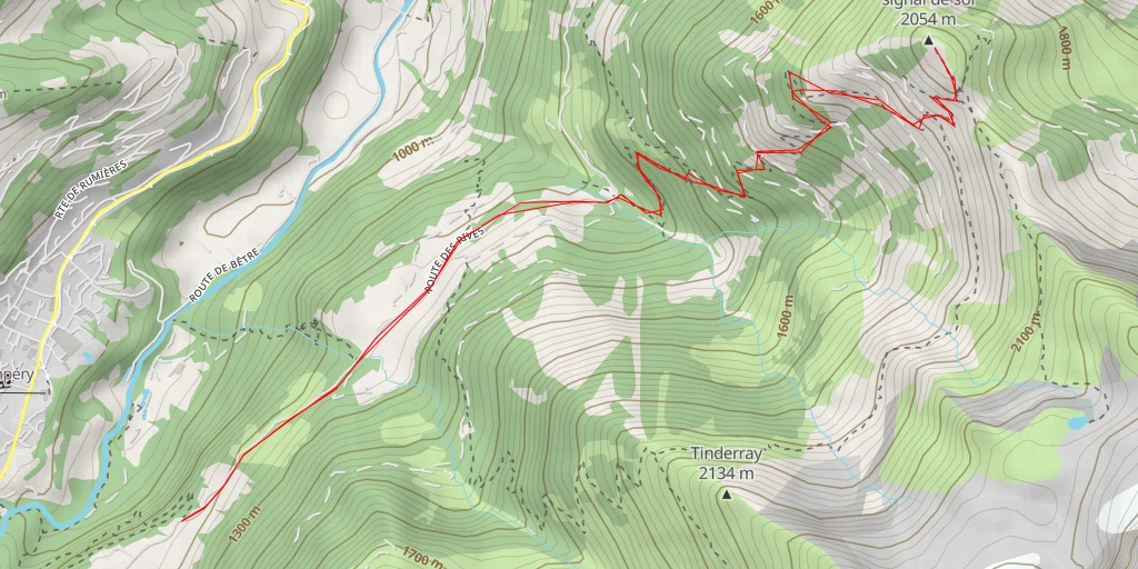 Map of the trail for signal de soi