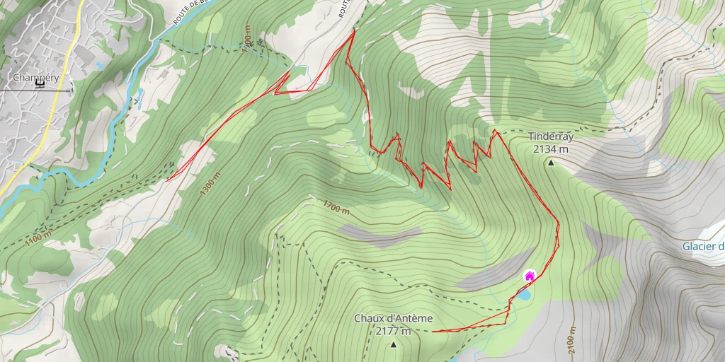 Map of the trail for Chaux d'Antème