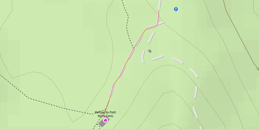 Map of the trail for Refuge du Petit Mont Cenis